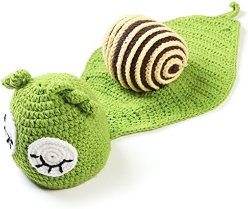 Zonegear Baby Crochet Knit Costume Photo Prop Outfits Snials for Girl Boy (1 month)