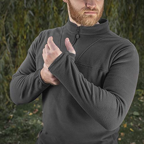 MTac Delta Polartec Micro Series Thermal Underwear Top for Men Fleece Lined (Black, L