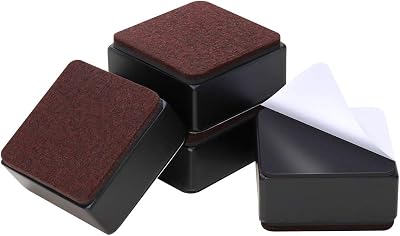 Ezprotekt 1.2in Lift Furniture Risers 4 Pack Carbon Steel Bed Risers 20,000 lb