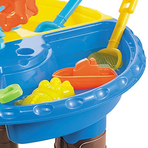 image for Leikf Kids Summer Beach Sand Water Table, Adjustable 2-in-1 Activity R