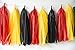 Yellow Black Red Birthday Decorations/ Tissue Paper Pom Pom Tassel Garland Baby Shower