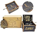 Buy Allamazing Carved Wooden Music Box Hand Crank Musical Box Hand Engraved Wooden Music Box