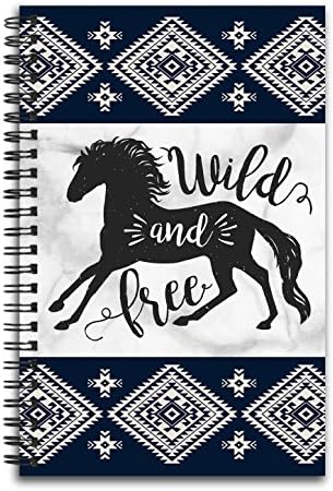 Wild and Free Tribal Horse Bullet Journal Notebook - 100 pages of graph paper