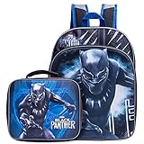 Marvel Black Panther Backpack Combo Set - Marvel Black Panther Molded Backpack & Lunch Box (2 Piece Set)