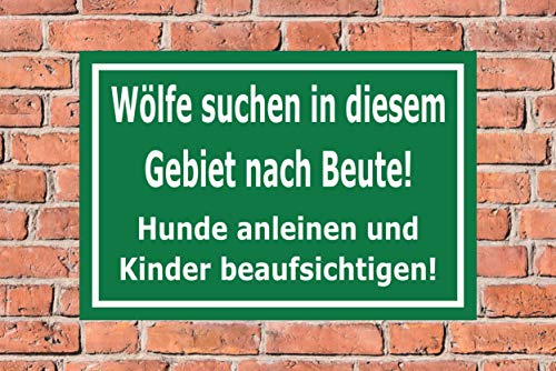 Melis-Folienwerkstatt Schild Wolfs-Gebiet - 15x10cm - 3mm Aluverbund â 20 VAR S00359-096-E – Bild 3