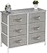 Sorbus Dresser with 6 Drawers - Chest Organizer Unit with Steel Frame Wood Top & Handle Easy Pull Fabric Bins for Clothes - Storage Furniture for Bedroom, Hallway, Living Room, Nursery & Closet