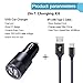 Type C Charging, NINIBER Dual Port Car Charger Power Adapter Plug 6ft USB C Cable Charger Compatible LG V30 V40 Q8 Q7 stylo 4 Plus G7 V35 V30S thinQ HTC U11/Life/10/Bolt/Ultra/U12 Oneplus 6 5 5T 3