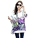 HP95(TM) Women's Bohemian Style Batwing Sleeve Chiffon Beach Loose Shirt (#Purple,X-Large)