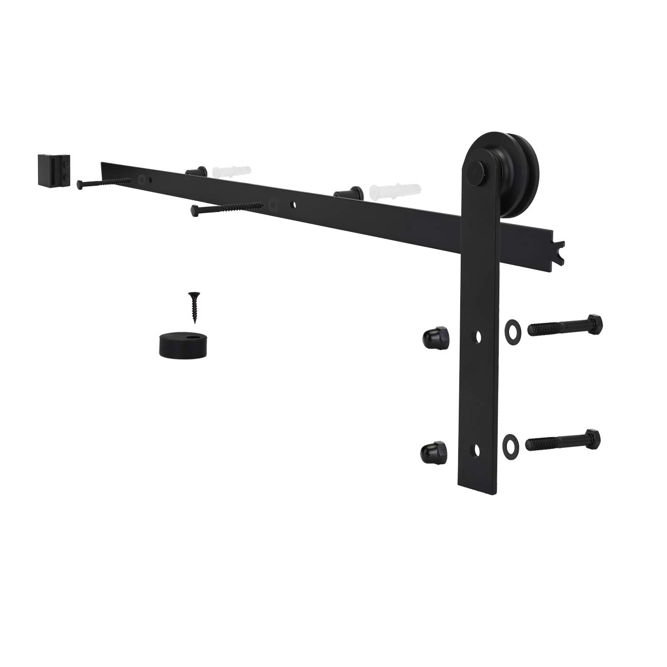 YIGOLD 6.6ft Heavy Duty Sturdy Sliding Barn Door Hardware Kit Factory Outlet Carbon Steel- Ultra Smoothly and Quietly Design-Easy Installation-Fit 35\