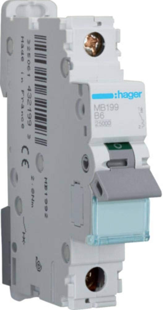 Hager Mb199 B-Type 1P 1 Module (S) Circuit Breaker - Circuit Breakers