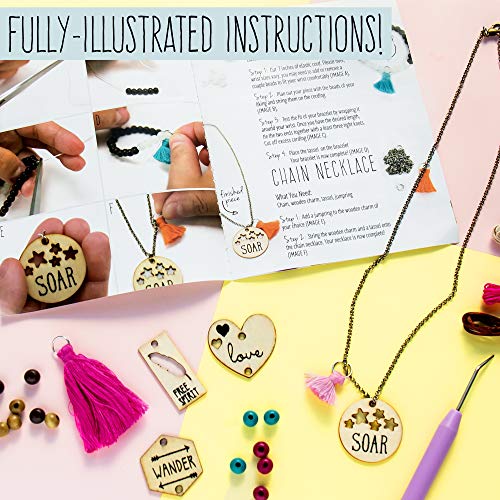 STMT DIY Wooden Charm & Tassel Jewelry Kit, Design & Create 10
