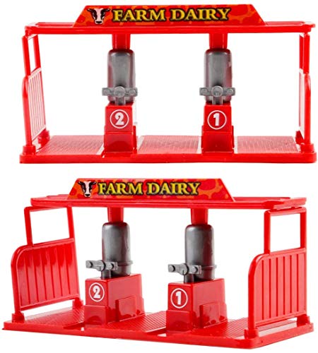 deAO 31-teiliges tragbares Bauernhofspielset mit Sattelzugmaschinen, verschiedenen Tierfiguren, Landwirt und Zubehör… – Bild 8