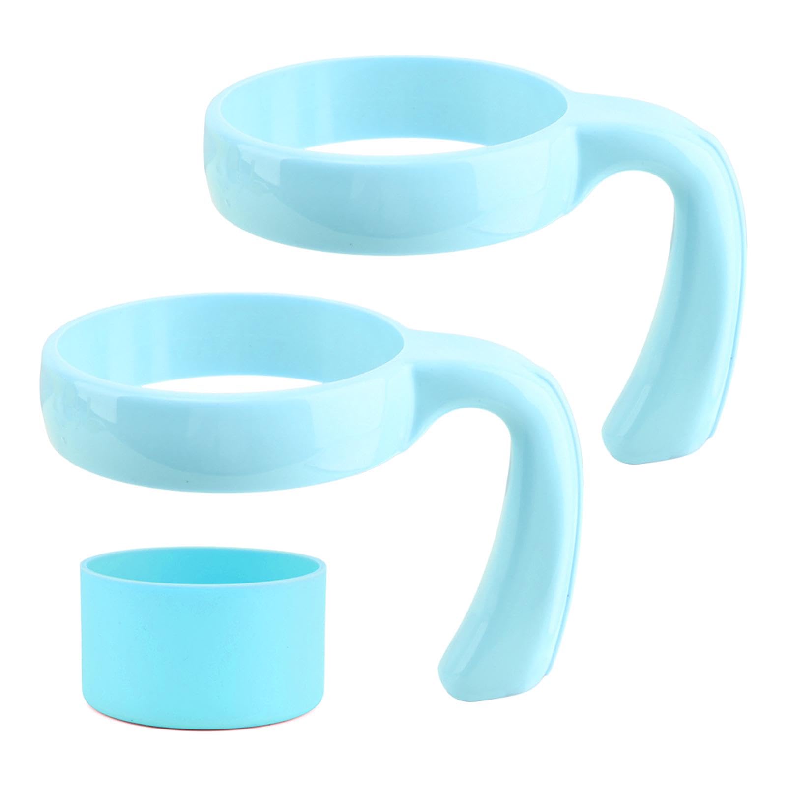 Photo 1 of 20 oz Tumbler Handle, Anti Slip Travel Mug Grip Cup Holder, Cup Handles for Vacuum Insulated Tumblers, Car Cup Holder Friendly, Improved Grip, Tumbler Mugs Attachment(Light Blue)