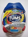 Tums with Gas Relief Chewy Bites, Lemon & Strawberry, 28 Chewable Tablets (Pack of 2)