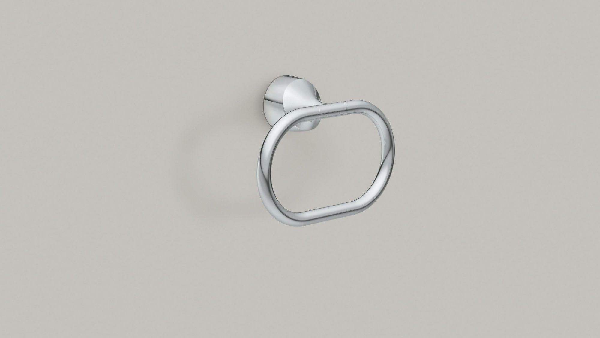 Moen Idora Chrome Moen MY3786CH Idora Single Post Bathroom Hand Towel Ring, MY3786CH