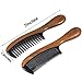 TecUnite 2 Pieces Hair Combs, Wide Tooth Hair Comb and Fine Tooth Hair Brush, Green Sandalwood Buffalo Horn Combs for Women, Men and Girls