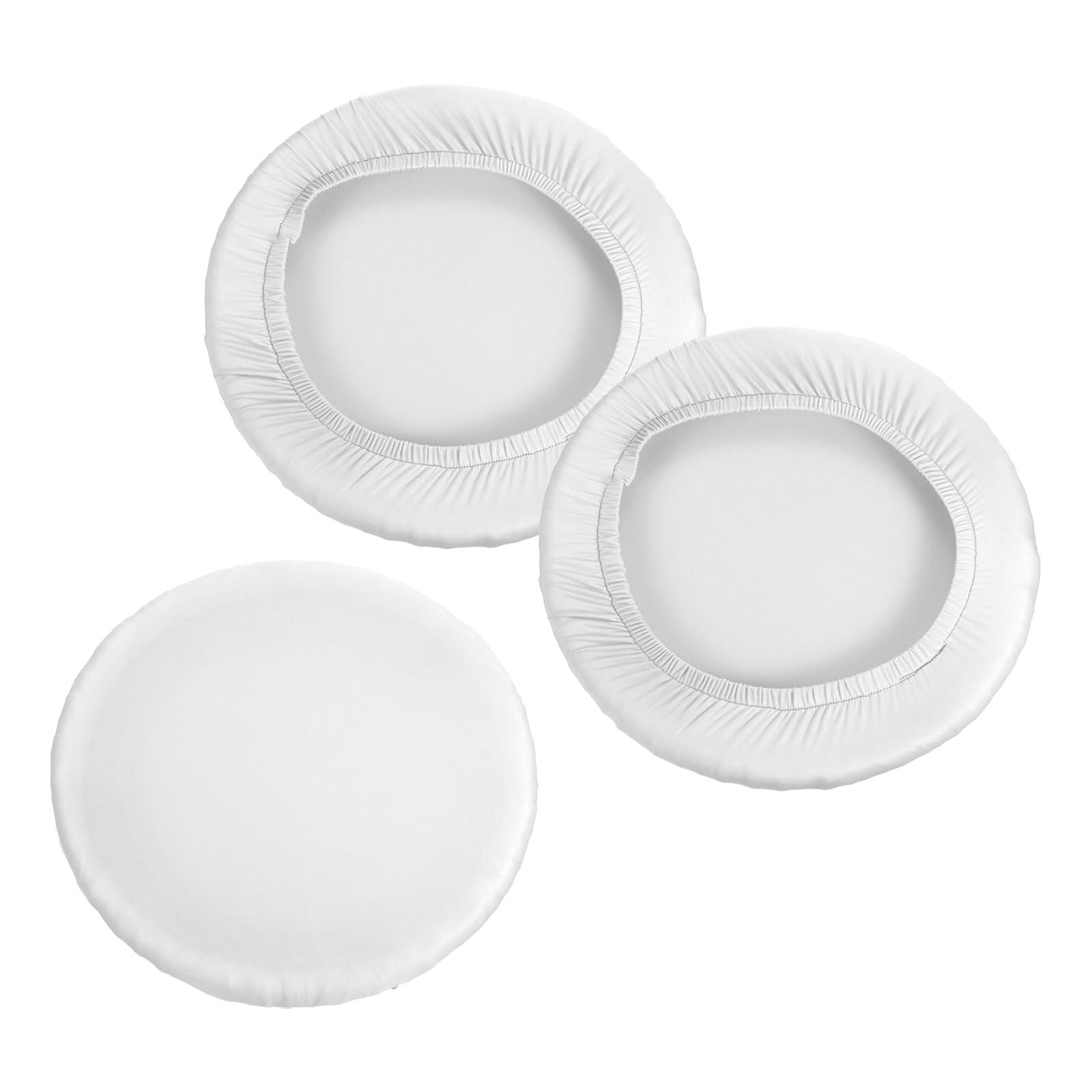 PATIKIL 9.5" Round Bar Stool Cover, 3 Pack Elastic Bar Stool Cover Washable Seat Cover for Diameter 11"-16" Chair, White