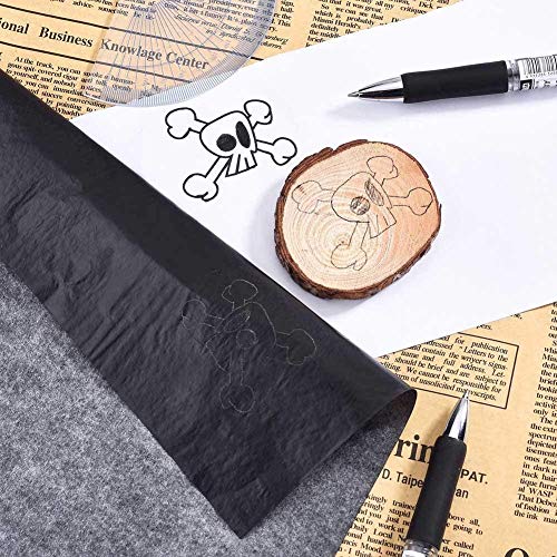 150 Sheets Carbon Paper Black Carbon Transfer and Carbon Graphite Paper (8.5 x 11.5 inch) Tracing Paper for Wood, Paper, Canvas and Other Art Surfaces (Black and White)