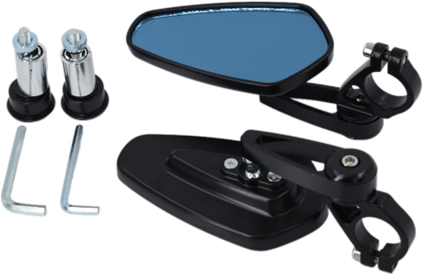 Photo 1 of 7/8" Motorcycle Mirrors,Bar End Rear View Mirrors Compatible with Honda Grom,Ducati, Suzuki,Yamaha, Kawasaki and More (Black)