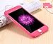 iPhone 7 Plus 5.5 Inch Full Body Hard Case-Auroralove Rose Red 360 Degree Full Protective Slim Sleek Front Back Case for iPhone 7 Plus 5.5 Inch with Tempered Glass Screen Protector