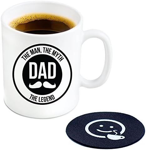 The Man, The Myth, The Legend Dad Coffee Mug, 11oz - Cool Novelty Gift Idea For Dad