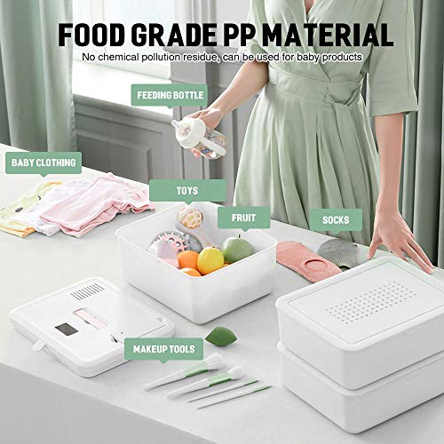 LED UV Cleaner with Screen Display, UVC Light San1tizer Bag for Toys, Baby Bottle, Jewelry, Beauty Tools, Face Mask, Underwear, 99% Cleaned