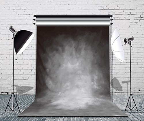 LB Grey Backdrops for Photography 5x7ft Vinyl Vintage Gray Background for Wedding Smash Cake Birthday Party Portraits Photo Booth Backdrop