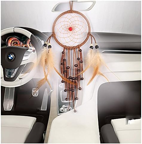 WCHUANG Brown Dream Catcher Car Pendant, Wall Hanging Ornament Wedding Party Favor, Baby Shower, Birthday Gift