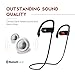 Bluetooth Headphone, Wireless Headset Over-Ear Sport Sweatproof Earbud Behind-Ear Secure Comfort Fit, Crystal Clear Sound with Strong Heavy Bass, iPhone Android Compatible, Hands-Free Calling Mic