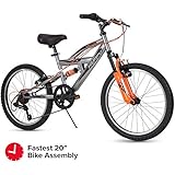 Huffy Kids Dual Suspension Mountain Bike, 20 inch, Quick Assembly Available