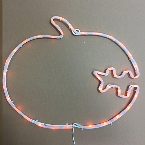 16" LED Frosted Mini Rope Light Silhouette Indoor Battery-powered Window Patio Lawn Garden Ambiance Decoration Light Pumpkin