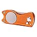 Mile High Life All Metal Foldable Golf Divot Tool with Pop-up Button & Magnetic Ball Marker, Golf Club Holder (Orange Fish)