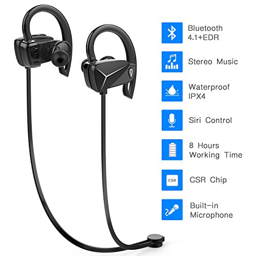DOSS-BE1-Bluetooth-41-Sport-Earbuds-Sweat-proof-Wireless-Earphone-with-Exchangeable-Ear-Plugs-Noise-Isolation-Design-8-Hours-Playtime-Hands-free-for-Apple-iPhone-Samsung-and-More-Matt-Grey