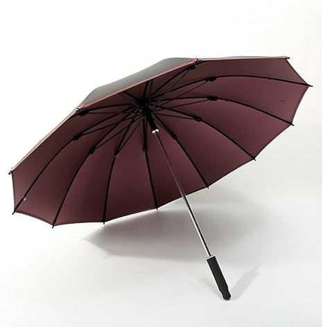 Amazon Co Jp 紳士傘ビジネスストレート傘大型防風傘男性の傘12本の骨の傘晴雨兼用傘プレゼント父の日おしゃれ Red ホーム キッチン
