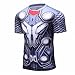 Red Plume Men's Superhero Shirt Sports Fitness T-Shirt Party/Role Play Short Sleeve Blue