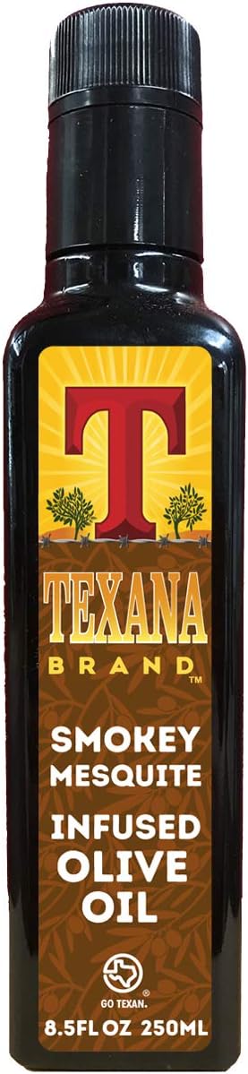Texana Brand Smokey Mesquite Infused Olive Oil, 250ml (8.5oz)