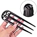 1 Pcs Handmade Carved Wood 3-Prong Hair Fork Vintage Style Hair Stick Wooden Hairpin by Team-Management