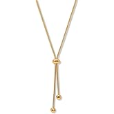 Yaletis 18K Gold Plated Long Y Necklace for Women, Trendy Adjustable Statement Necklace - Elegant Layering Long Gold Necklaces for Women, Dainty Minimalist Long Chain Necklace, Jewelry Gifts for Her