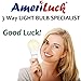 AmeriLuck 3-Way LED Light Bulb A21, Multi Wattage 50-100-150W Equivalent, 2200Lumens, Low-Medium-High Setting, Omni-Directional, Soft White 2700K, (2 Pack)