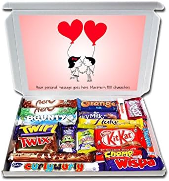 TWO BALLOONS Personalised LOVERS Chocolate Selection Box Gift Hamper for Any Occasion Husband Wife Partner Anniversary Birthday etc.