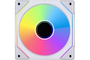 Lian Li UNI Fan SL-Infinity 120-Single Pack-ARGB Fan-Infinity Mirror-Daisy-Chain Design-Customizable Lighting Effects-One Cable Connection-Without Controller-White-(UF-SLIN120-1W)
