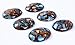 30x22mm Oval Cabochon CAB Flatback Semi-precious Gemstone Ring Face (Blue Sea Sediment Jasper & Copper)