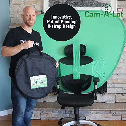 StreamScreen Dual Sided Green Screen for Chair Portable and