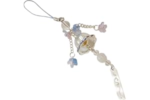 Jellyfish Winds Chimes Pendant Phone Charm with Glass Lilies of The Valley Designs for Trendy Women Daily Casual