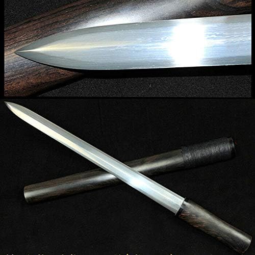 GLW Sword Battle Sword Tanto Short Sword Daggers SandwichSteel forging Blade Sharp 100% Handmade Grinding Polishing Chinese Longquan Sword Sword Jian Sharp Blade Battle Ready