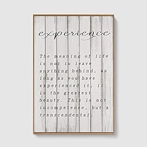 Framed Canvas Home Artwork Decoration Vintage Wood Canvas Wall Art for Living Room, Bedroom - 16x24 inches