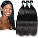 Msbeauty 7A Peruvian Hair Straight 3 Bundles Weave Hair Human BundlesTatol 300g Natural Color Tangle-free