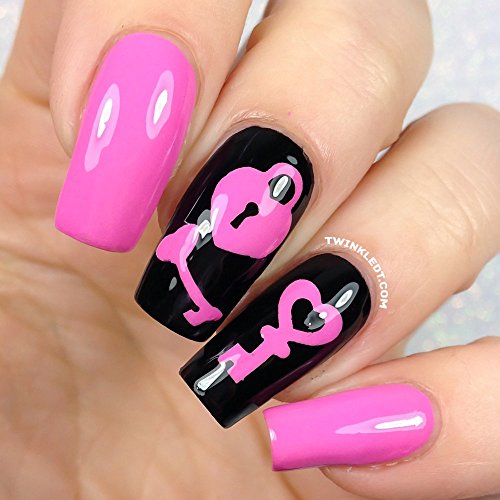 Lock & Key Nail Vinyls By Twinkled T - 1 Sheet of 24 Vinyls