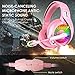 Nivava Gaming Headset for PS4, Xbox One, PC Headphones with Microphone LED Light Mic for Nintendo Switch Playstation Computer, K7 (Pink)thumb 2