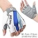 hkbayi Sport Bicycle MTB Racing Half Finger Cycling Motorcycle Gloves for Women Men M L XL winter Fingerless Leather (M)